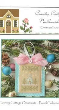 Country Cottage Needleworks CCN - Pastel Collection Ornaments - 3 of 12 - Christmas Church