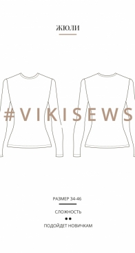 Viki Sews - Longsleeve Julie - Size 34-46 Russian