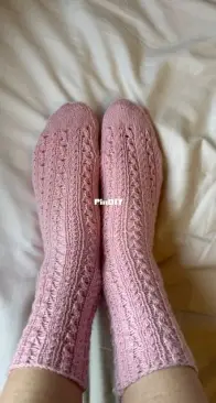 finished my pink socks!