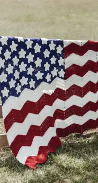 The Turtle Trunk - Allison Wholihan - American Flag Blanket