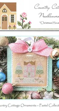 Country Cottage Needleworks - Pastel Collection - 1 of 12 - Christmas House