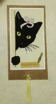 Cat Bookmark Cross Stitch