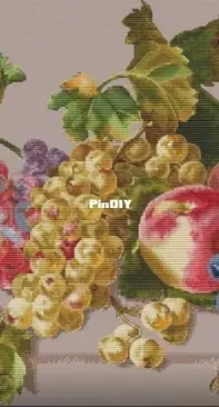 Ameli Stitch - Still Life - Grapes and Peaches by Anna Smith / Kuznetsova