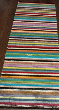 rug made from remnants of threads
