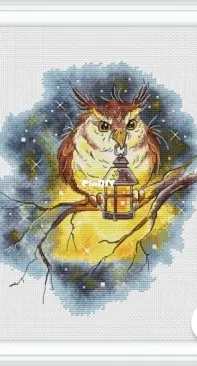Owl With A Flashlight by Anna Ulchitskaya