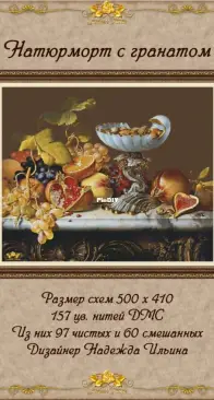 Golden Rose - 049 - Still Life with Pomegranate by Nadezhda Ilyina