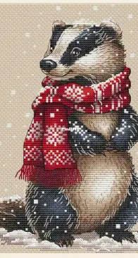 Sichkar Badger in a scarf