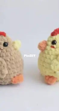 Knitted Toys Ksu - Kseniya Kri -  Easter Chicken plush toy/car charm