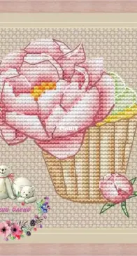 Floral Cupcake by Team Wild Blend