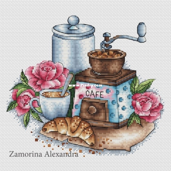 zamorina alexandra coffee grinder with roses.jpg