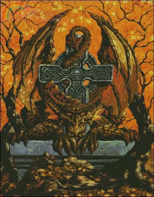 Ed Beard Jr. HAEEBJ-31254 Celtic Autumn Cross Dragon.jpg