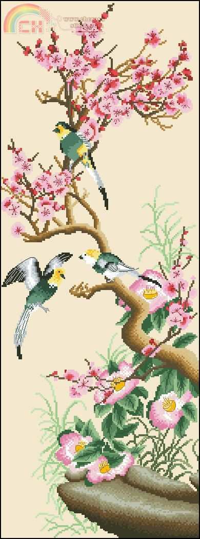 KS 612217 Branch of Sakury and Birds.jpg