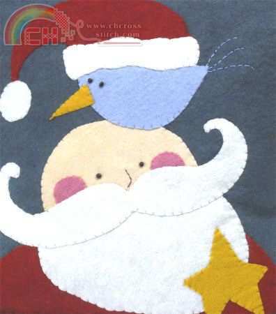 applique babbo natale con uccellino 1.jpg