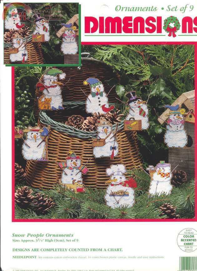 DIM 9100 - Snow People Ornaments