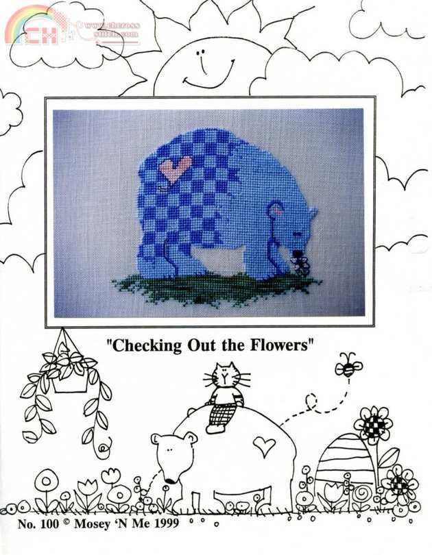 MoseyN Me 100 -  Checking Out Flowers