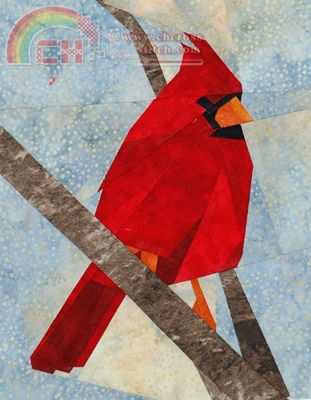 Wee cardinal-Paper piecing.jpg