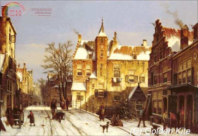 1264  A Dutch Village In Winter.jpg