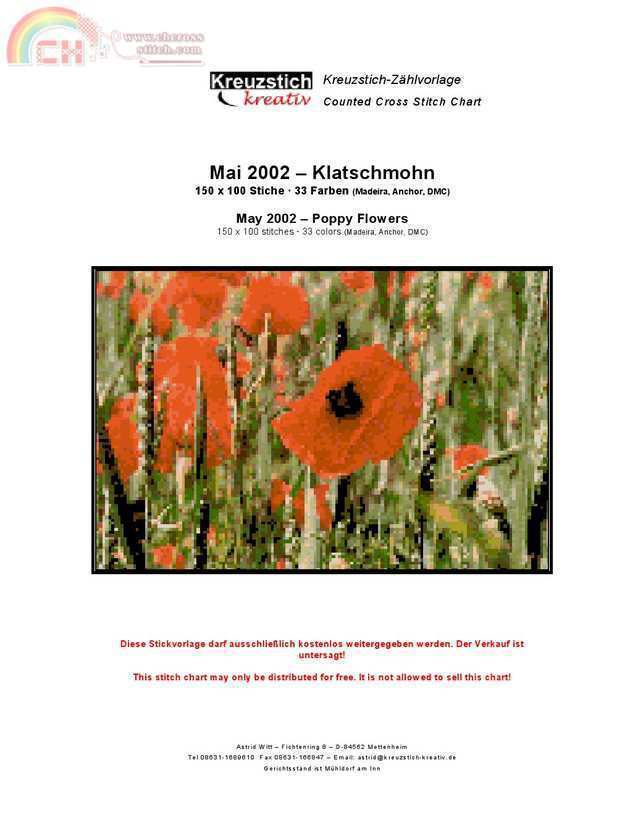Kreuzstich Kreativ - Poppies