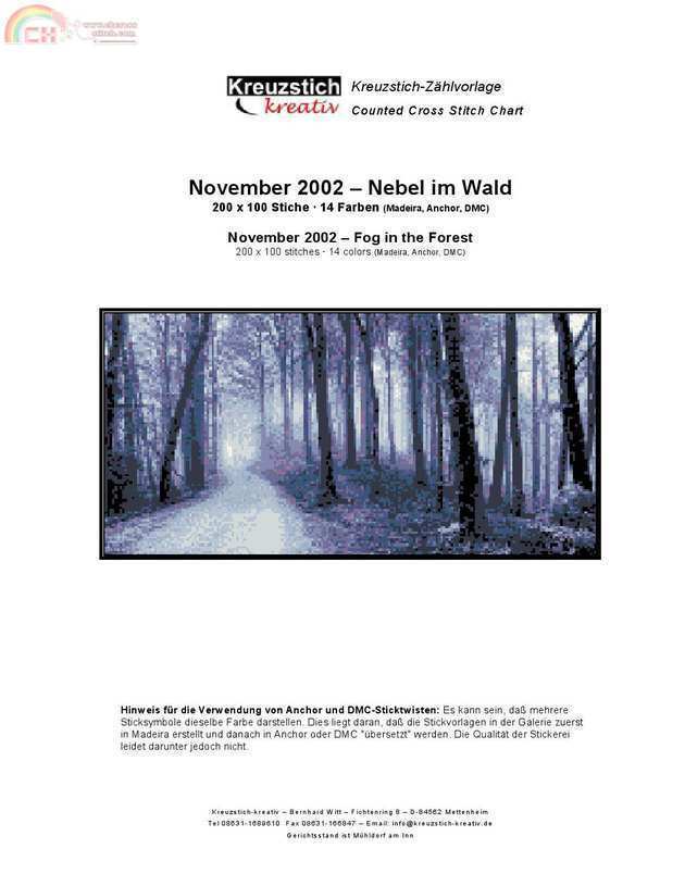 Kreuzstich Kreativ - Fog in the Forest