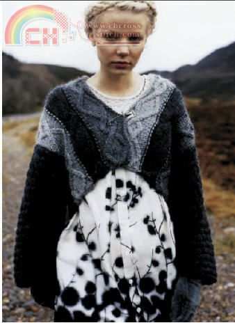 Ladies Cabled Shrug (Rowan).jpg