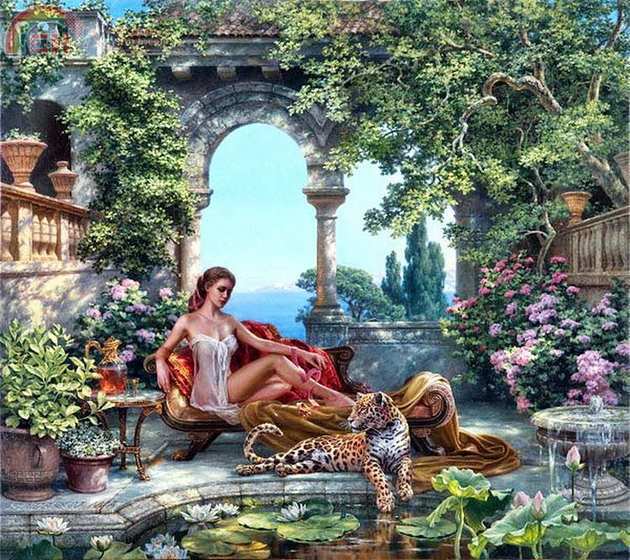 Girl and leopard (Девойка  и лeопард).jpg