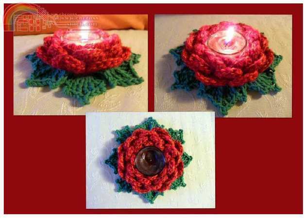 Tea light rose