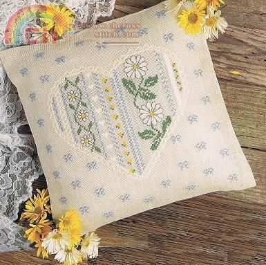 Daisy Heart Pillow