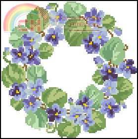 Permin 12 8124 Violets Wreath2.jpg