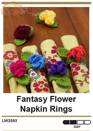 fantasy flower napkin rings