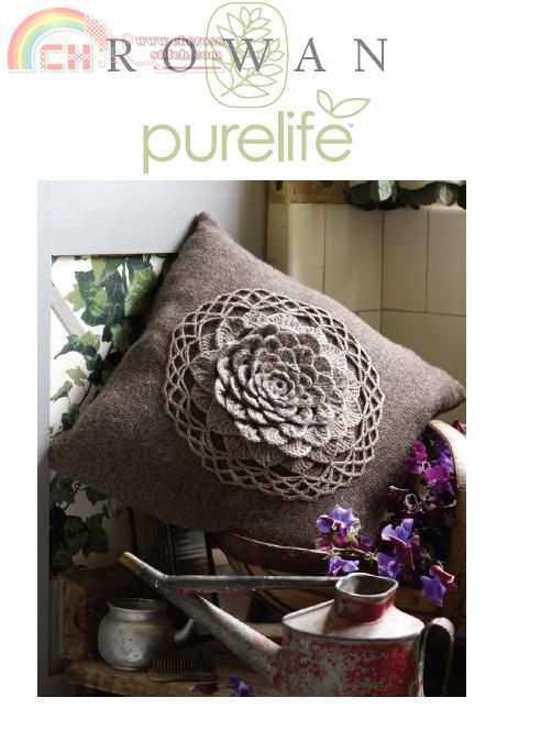 crochet flower cushion