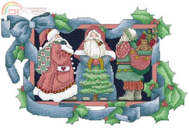 Alma Lyne Three Faces of Santa.jpg