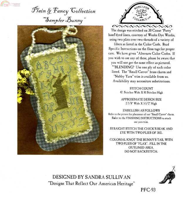 Homespun Elegance - Plain & Fancy Collection Sampler Bunny.jpg