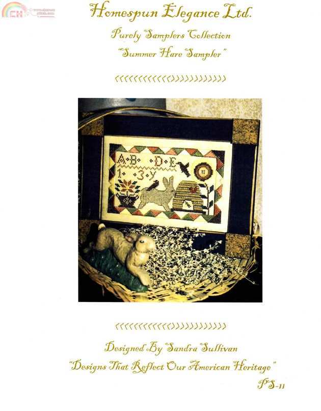 Homespun Elegance - Purely Samplers Collection Summer Hare Sampler.jpg