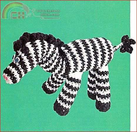 Vintage Crochet - Zippy Zebra