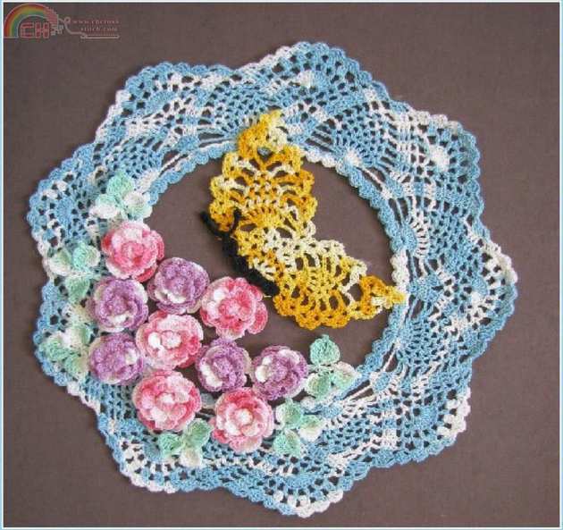 butterflies in the roses doily..jpg