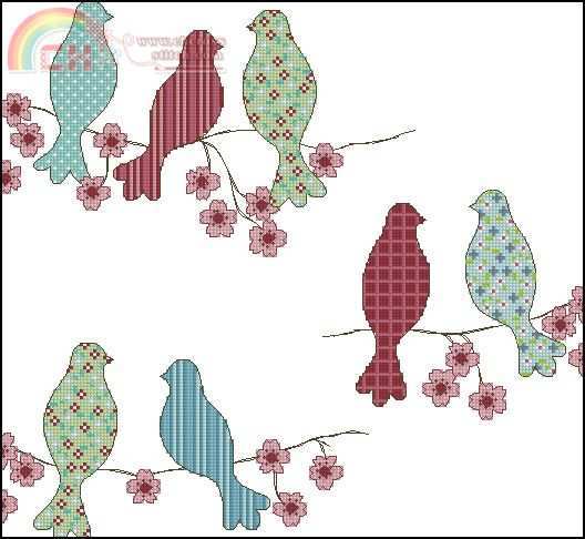 Cross Stitch Collection 210 Birds in blossom.jpg