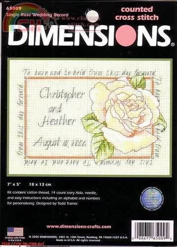 Dimensions - 65009 - Single Rose Wedding Record.jpg
