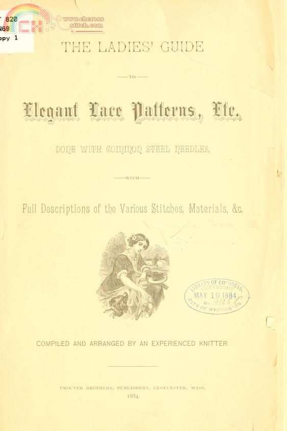 1884 The ladies guide to elegant lace patterns, etc.