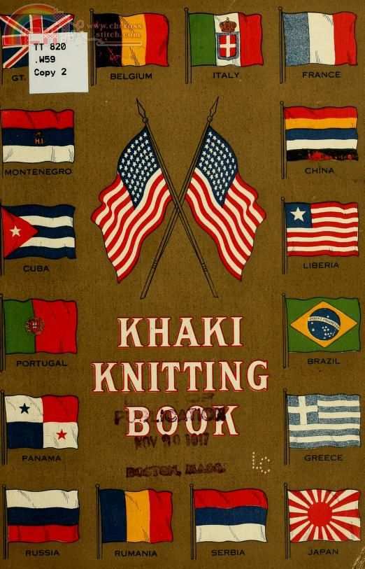 1917 Khaki knitting book edited by Olive Whiting