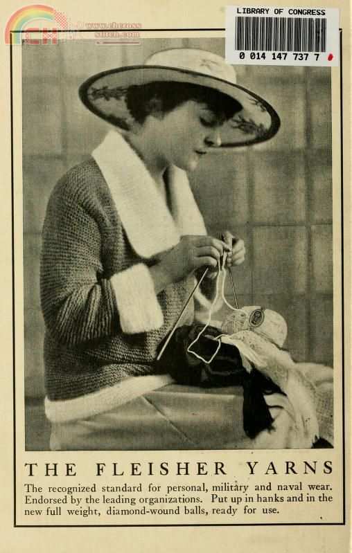 1917 Khaki knitting book edited by Olive Whiting