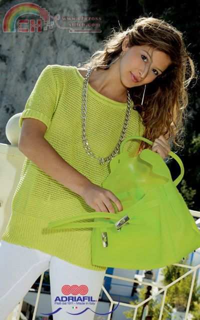 Adriafil Elena Sweater Top Knitting Pattern