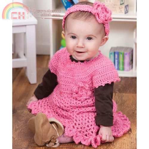 Herrschners Little Sweetie Dress Headband Crochet Pattern