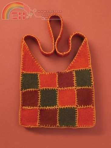 Yarnspirations Felted Patchwork Bag Knitting Pattern