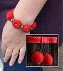 Knit Crochet Now Cherry Bracelet-Barrette Knitting Pattern