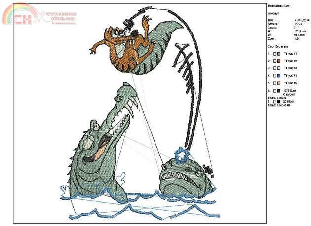 ice age,machine embroidery