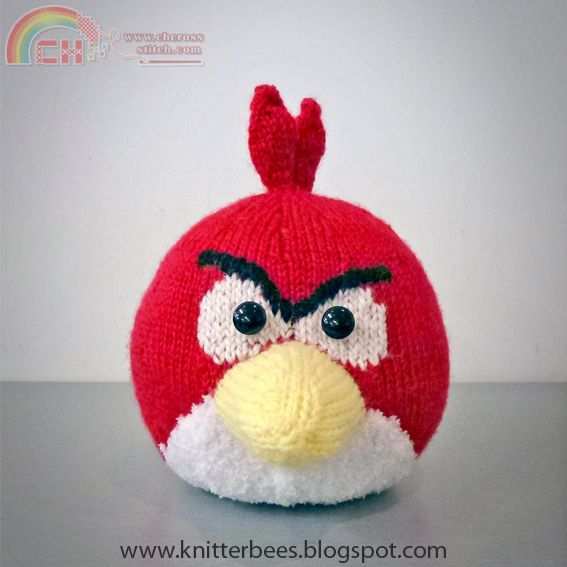 Knitterbees Angry Red Bird Knitting Pattern.jpg