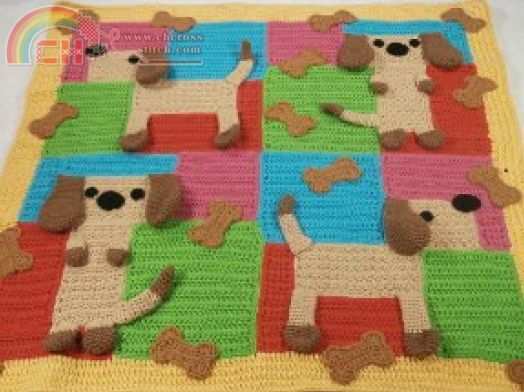 Scrappy Dog Blanket by CraftyDeb