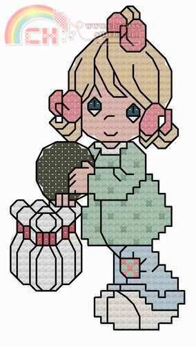 DMC 12855-2 Precious Moments Miniature Collection - 14 Lord Spare Me (Girl).jpg