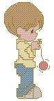 DMC 12855-2 Precious Moments Miniature Collection - 107 Yoyo boy.JPG