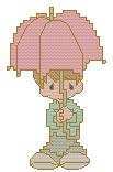 DMC 12855-2 Precious Moments Miniature Collection - 121 Umbrella.JPG